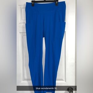 Royal blue wonderwink yoga scrub pants